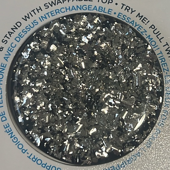 PopSocket Silver Glitter Pop Grip - Picture 4 of 4